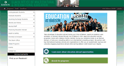 Desktop Screenshot of educationabroad.babson.edu