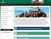 Tablet Screenshot of educationabroad.babson.edu