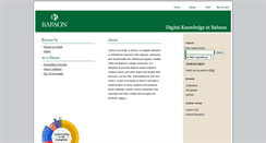 Desktop Screenshot of digitalknowledge.babson.edu